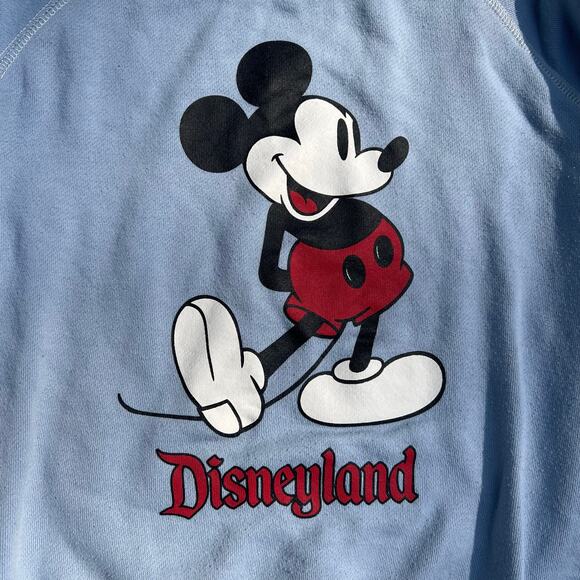 Vintage 90s Disneyland Mickey Mouse Sweatshirt Light Blue Kids M Retro Disney - Picture 8 of 8